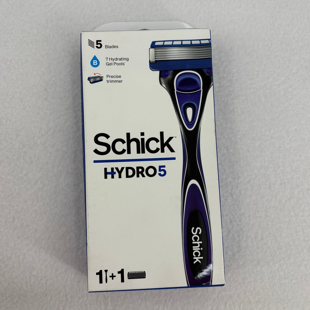 Schick Hydro 5 Razor for Men with 1 Handle and 1 Refill Cartridge 5 Blades